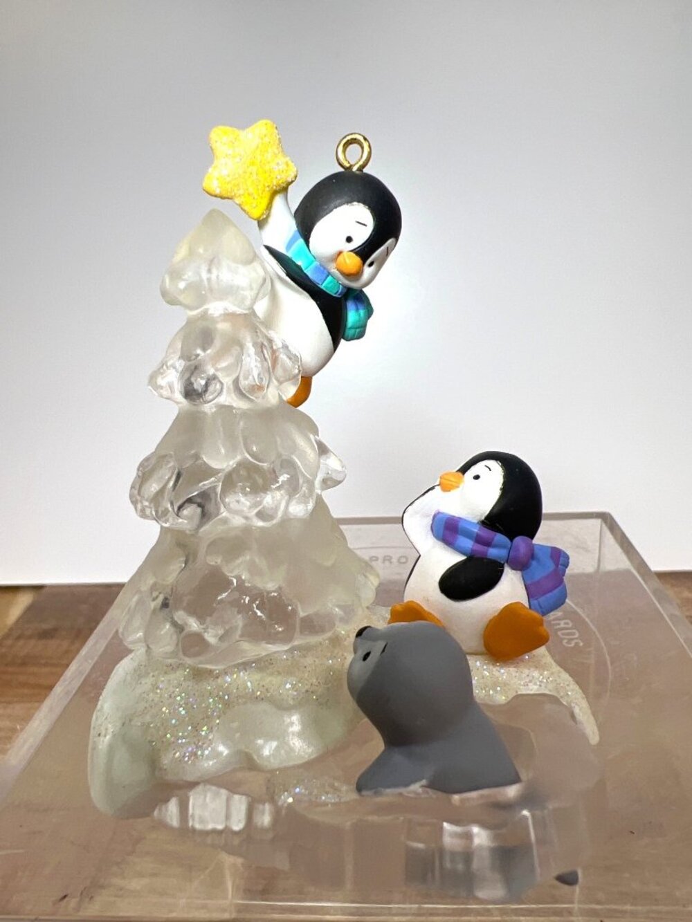 Hallmark Keepsake Ornament Topping The Tree Penguins With Lighting Effect